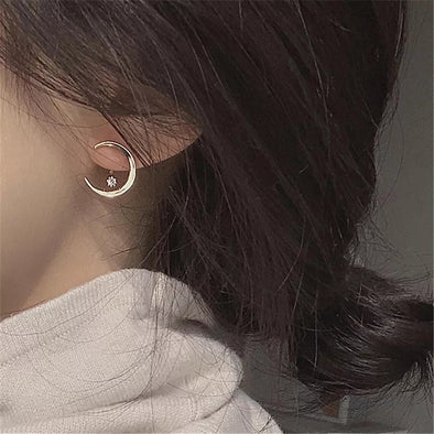 Natasha - Detachable moon&star stud earring