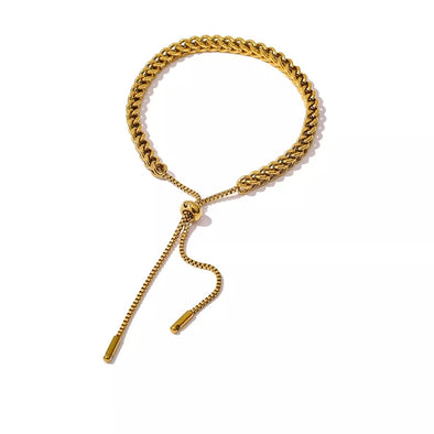 Harika - 18k gold plated braided chain bracelet