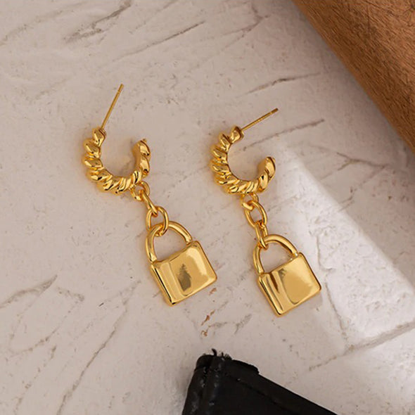 Logan - 18k gold plated drop earring